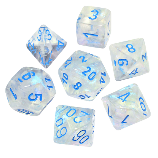 Chessex - Polyhedral 7-Die Set - Borealis Icicle/Light Blue