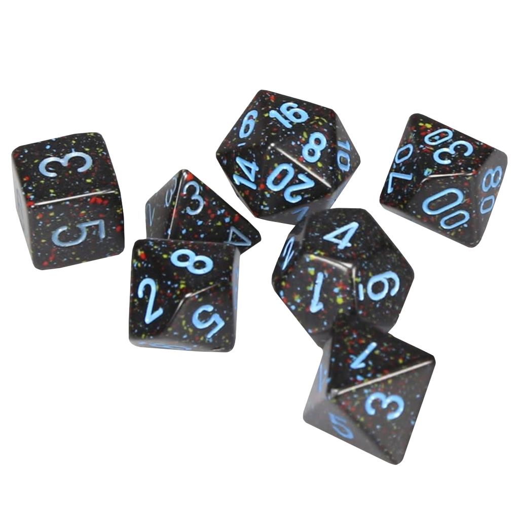 Chessex - Polyhedral 7-Die Set - Speckled Blue Stars