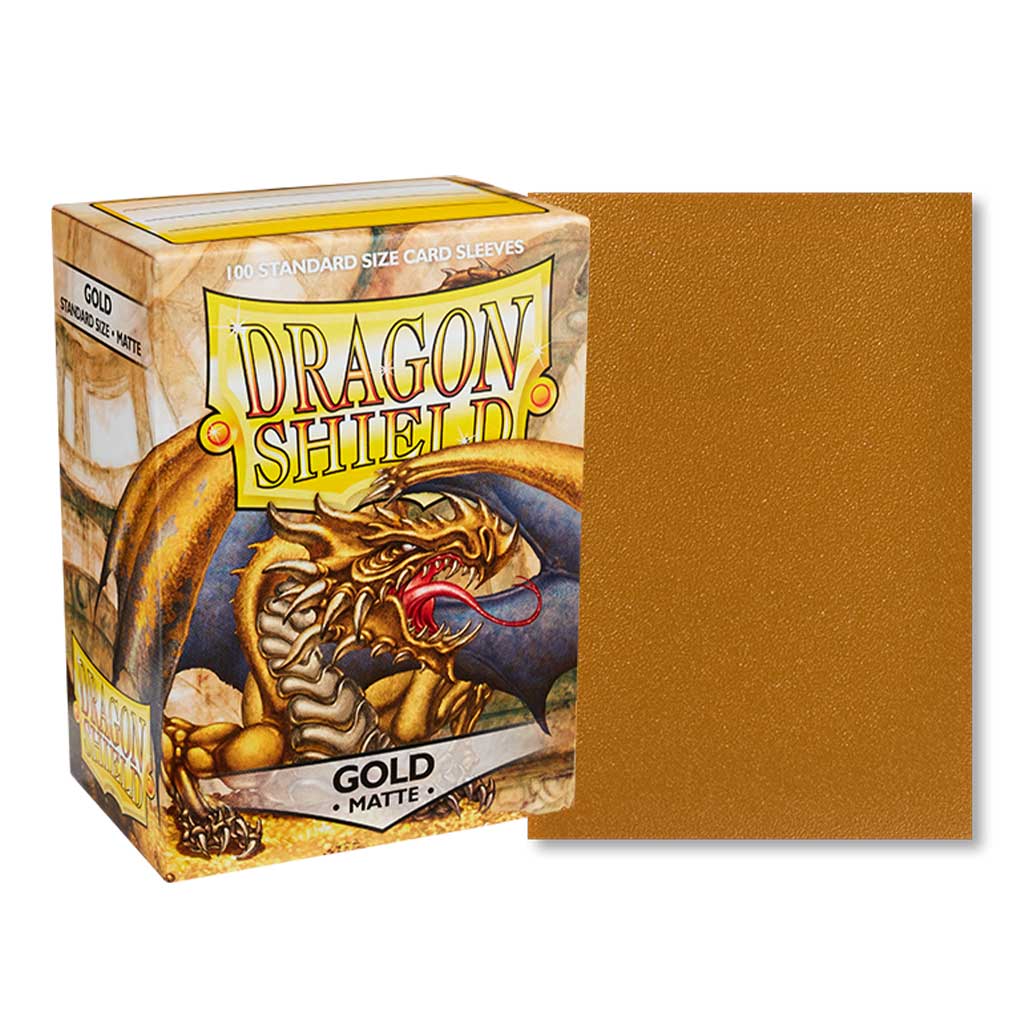 Picture of Dragon Shield - 100ct Standard Card Sleeves - Gold Matte