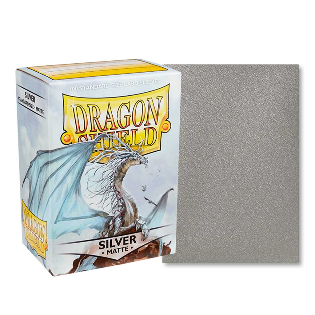 Picture of Dragon Shield - 100ct Standard Card Sleeves - Silver Matte