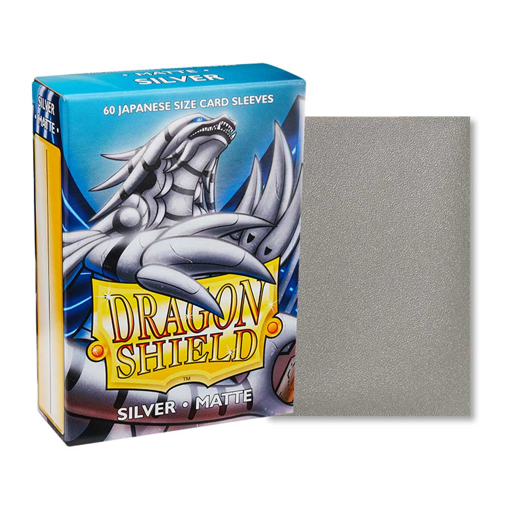Picture of Dragon Shield - 60ct Japanese Size Card Sleeves - Silver Matte