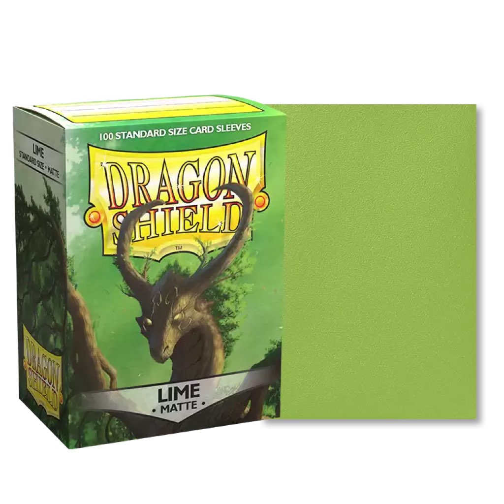 Dragon Shield - 100ct Standard Card Sleeves - Lime Matte