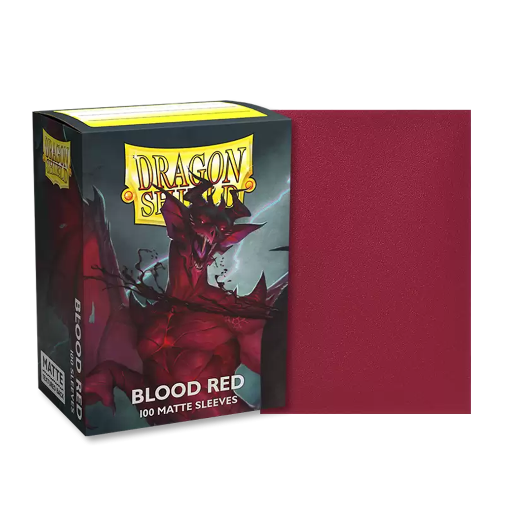 Dragon Shield - 100ct Standard Card Sleeves - Matte Blood Red – CARDPOPUSA