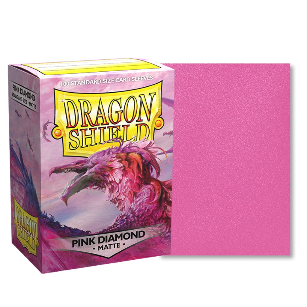 Dragon Shield - 100ct Standard Card Sleeves - Pink Diamond Matte