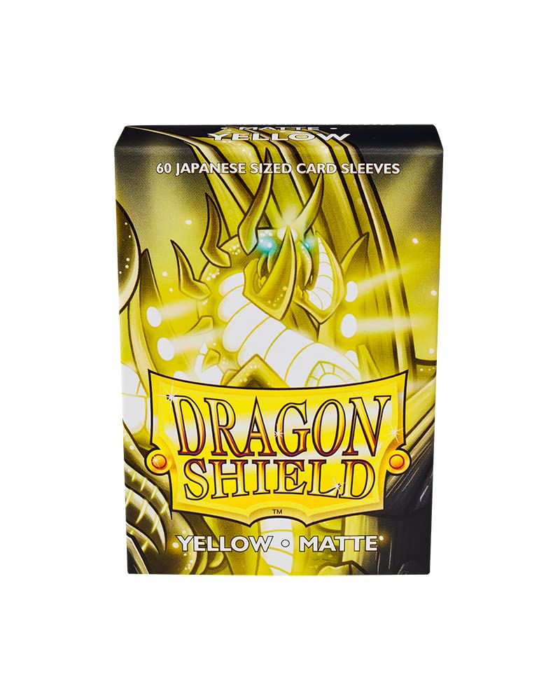 Dragon Shield - 60ct Japanese Size Card Sleeves - Yellow Matte