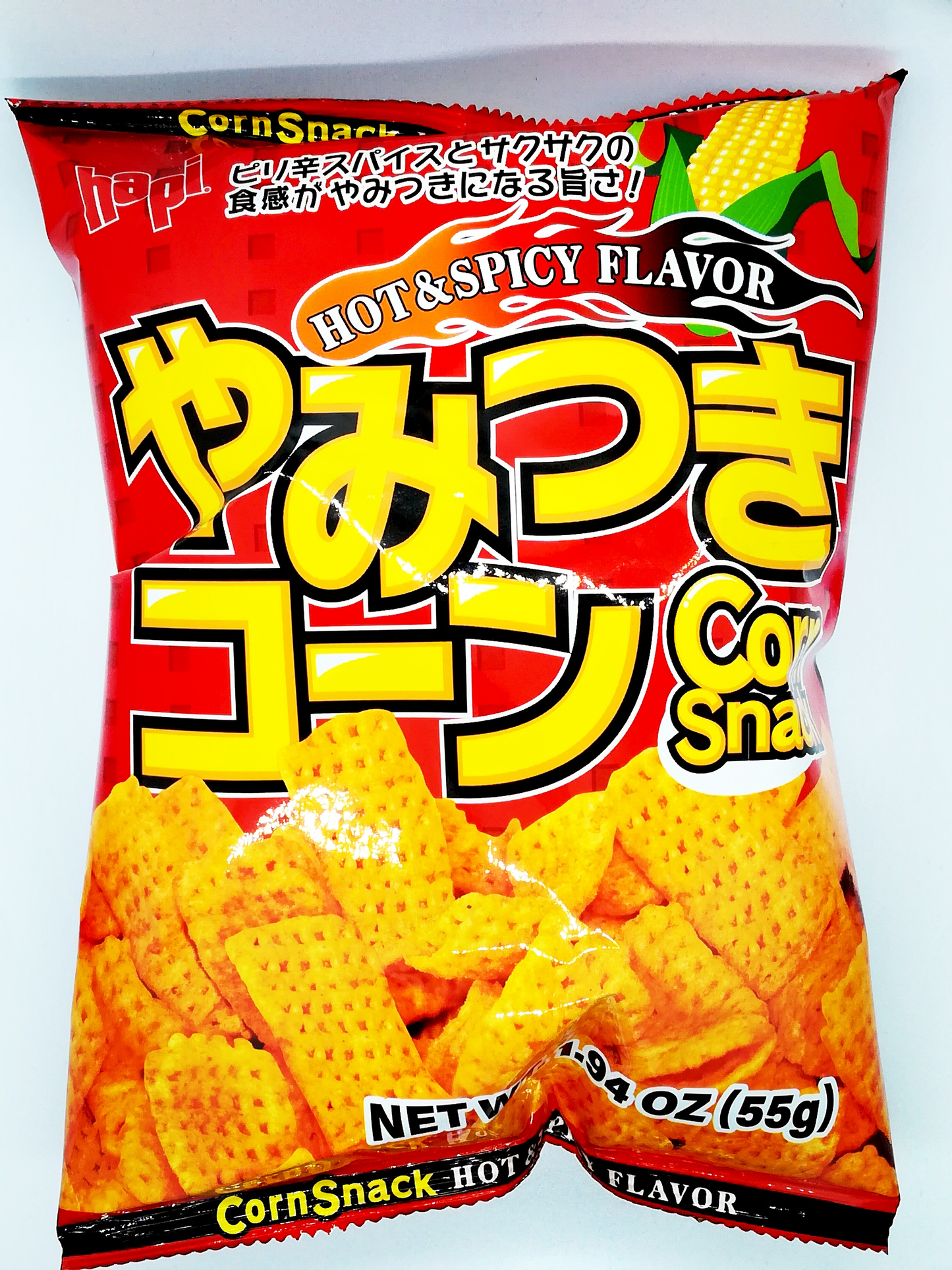Hapi - Corn Snack - Hot & Spicy - Product Of Taiwan
