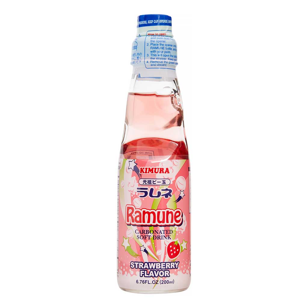 Picture of Kimura - Ramune Carbonated Beverage (Strawberry)