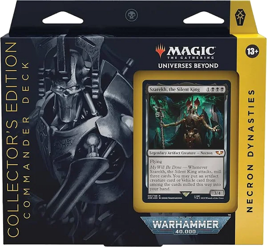 Magic The Gathering - Universes Beyond - WARHAMMER 40,000 - Necron Dynasties Commander Deck - Collectors Edition