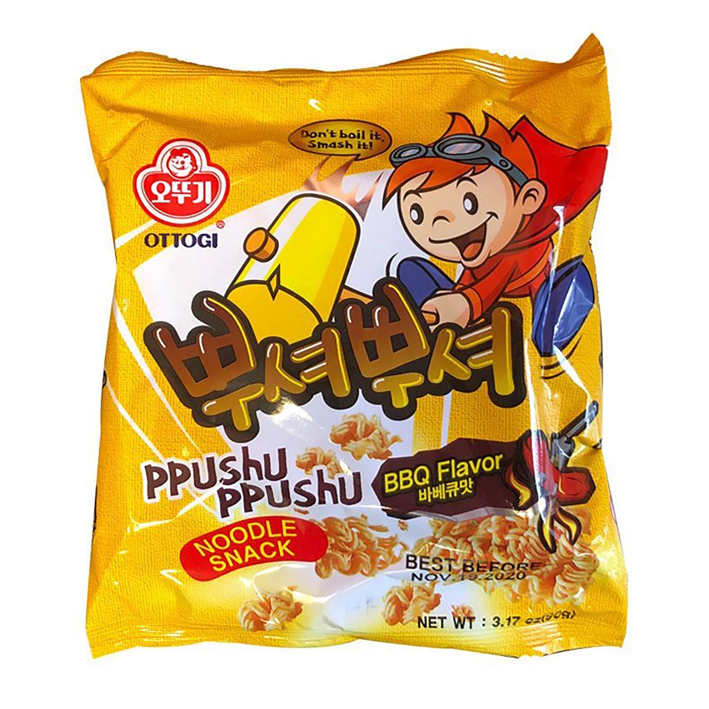 Ottogi  -  BBQ Flavor - Crispy Ramen Snack - Product of Korea