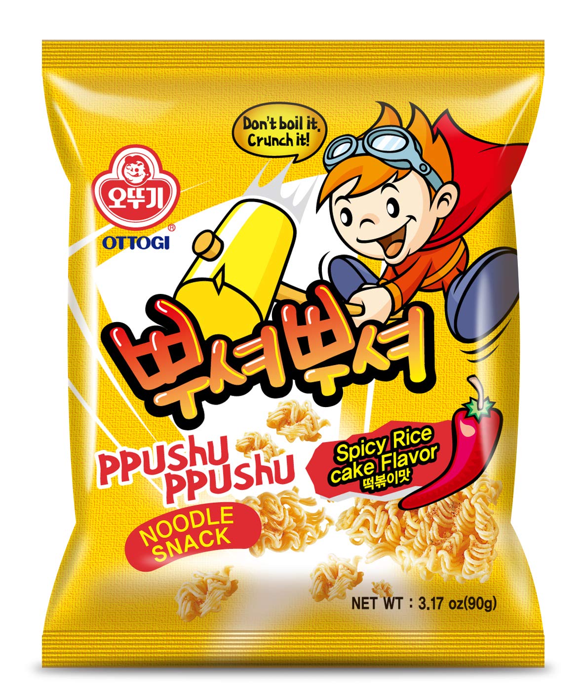 Ottogi  -  Spicy Rice Cake Flavor - Crispy Ramen Snack - Product of Korea