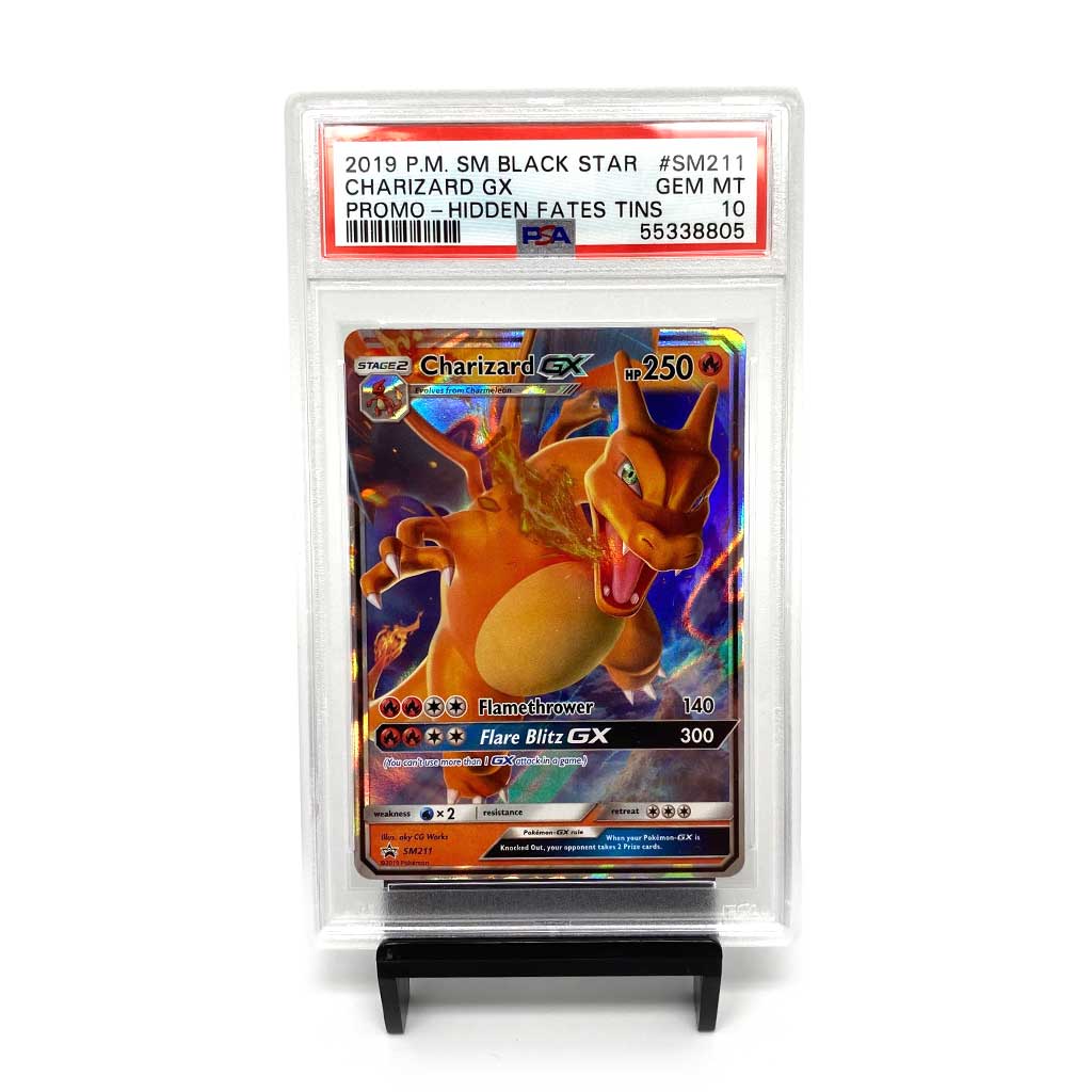 Picture of PSA 10 - 2019 Pokemon - P.M SM Black Star - Charizard GX - Promo- Hidden Fates Tins