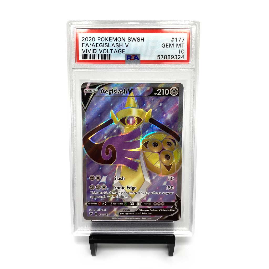 Picture of PSA 10 - 2020 Pokemon - Sword & Shield Vivid Voltage - FA - Aegislash V
