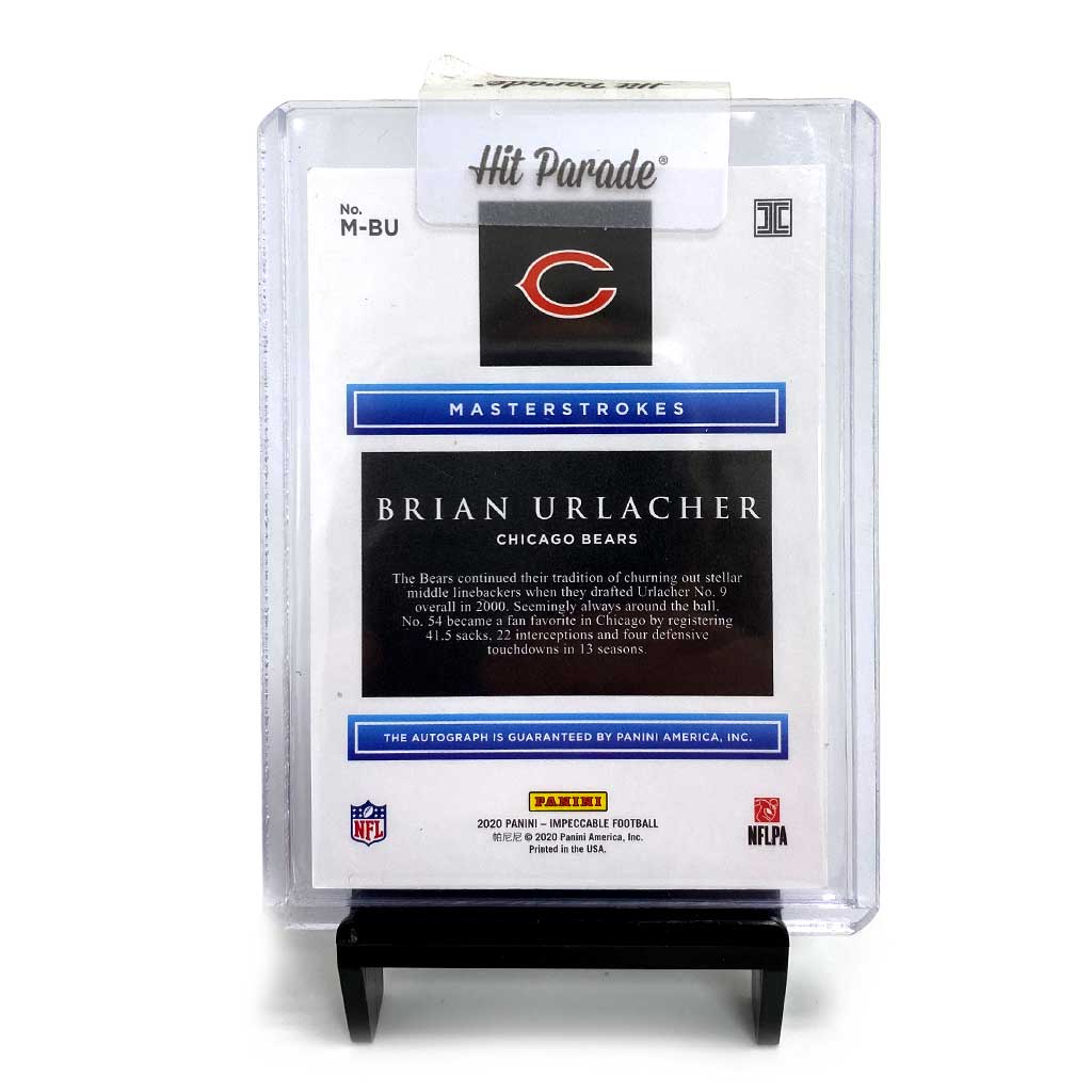Picture of Panini - Impeccable Football - Masterstrokes - Brian Urlacher Autographed Card 2020