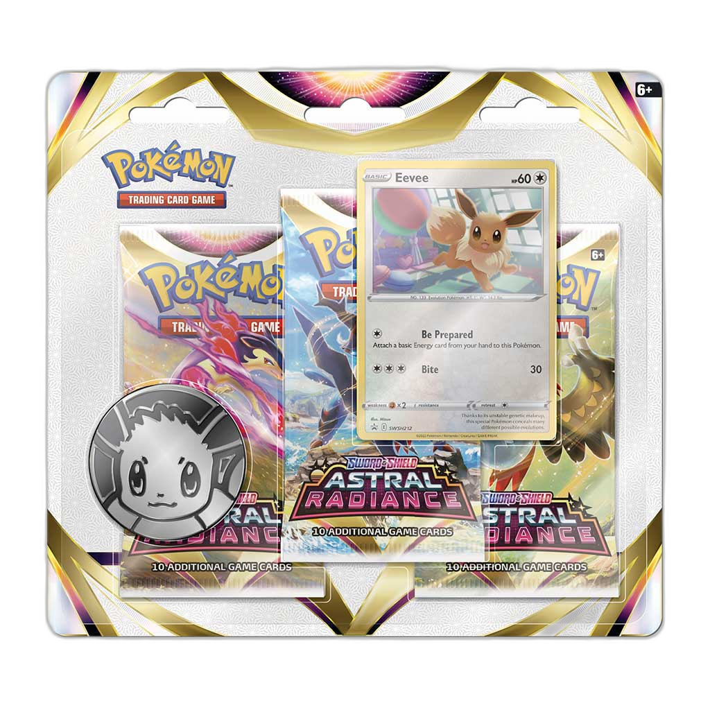 Pokémon - Sword & Shield - Astral Radiance - 3 Pack Booster Pack - Styles May Vary