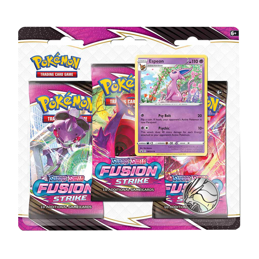 Pokémon - Sword & Shield - Fusion Strike - 3 Pack Booster Pack - Styles May Vary