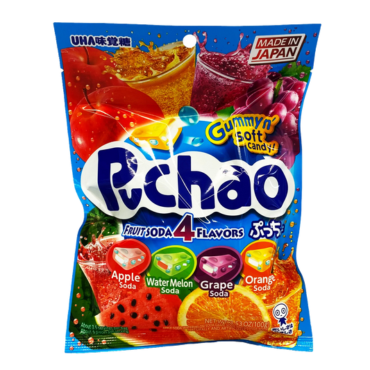 Puchao - Gummyn' Soft Candy - Fruit Soda 4 Flavors - Product of Japan