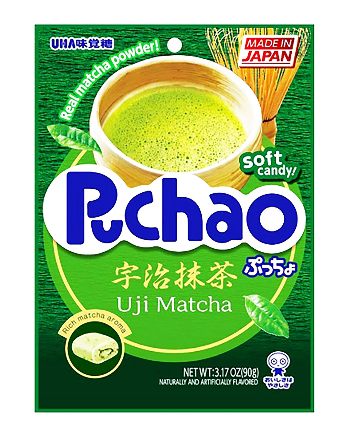 UHA -Puchao Gummy n' Soft Candy - Uji Matcha