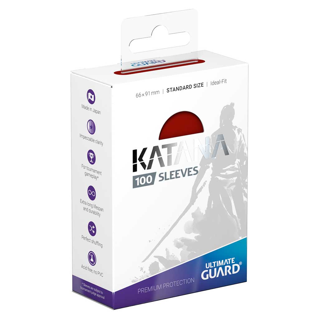 Picture of Ultimate Guard - Katana - 60 Sleeves - Japanese Size - Red