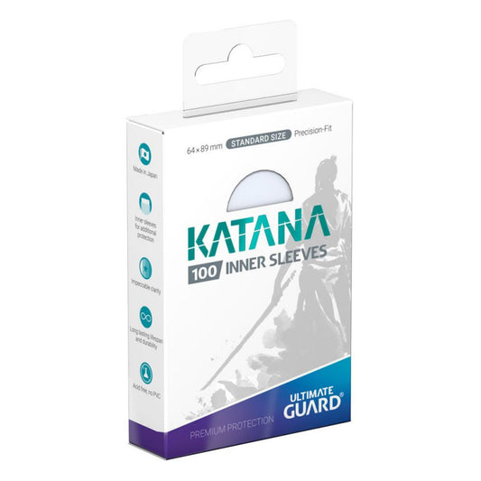 Ultimate Guard - Katana - 100 Inner Sleeves - Standard Size - Transparent