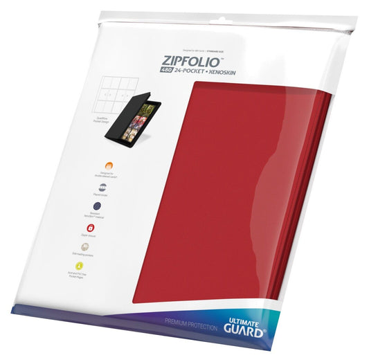 Ultimate Guard - Zipfolio 360 - 18 Pocket Xenoskin  - Red