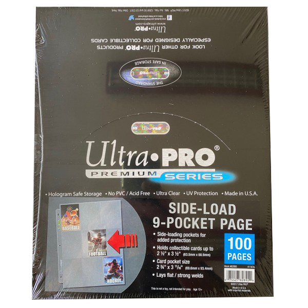 Ultra-Pro - Premium Series - Side-Load 9-Pocket Page (100ct)