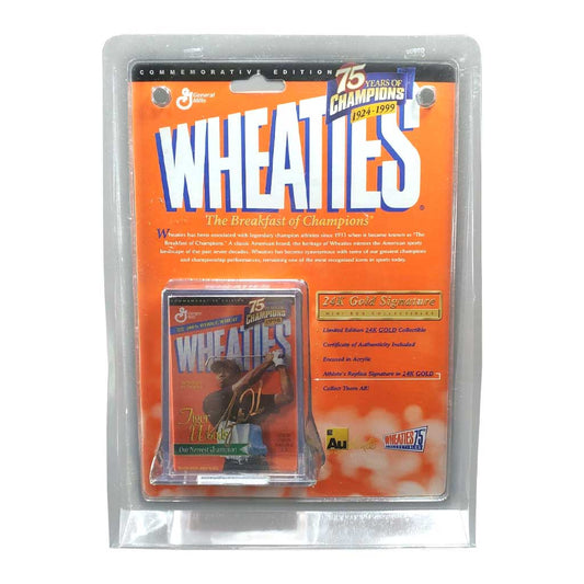 Picture of Wheaties - 75 Years of Champions 24K Signature - Tiger Woods Mini Cereal Box