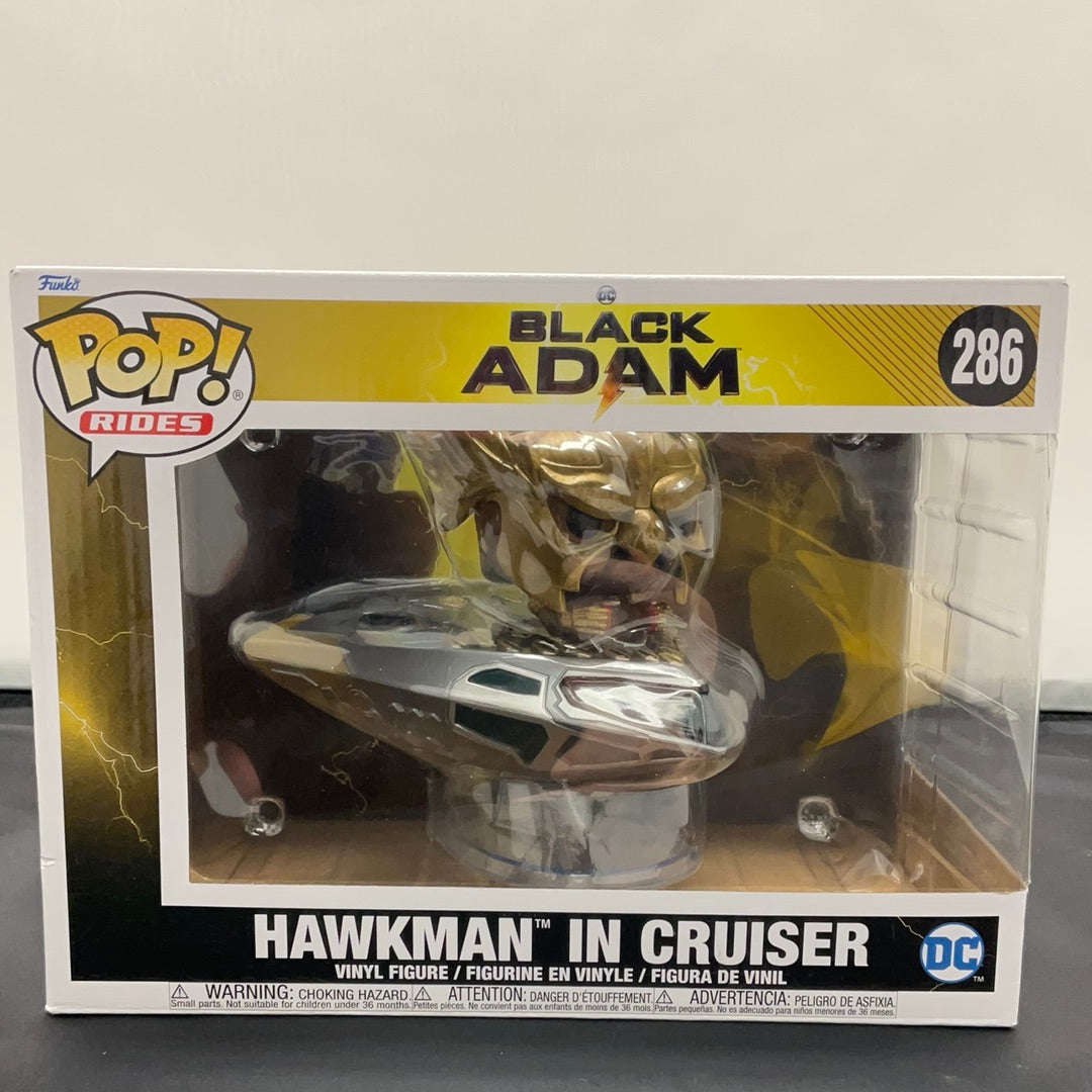 Funko Pop Rides Dc Black Adam Hawkman In Cruiser 286 Cardpopusa