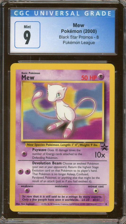 CGC Mint 9 - 2000 Pokémon - Black Star Promo - Mew