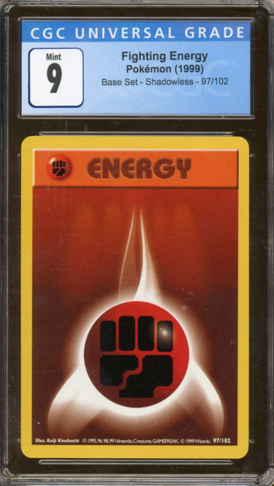 CGC Mint 9 - 1999 Pokémon - Base Set - Fighting Energy Shadowless