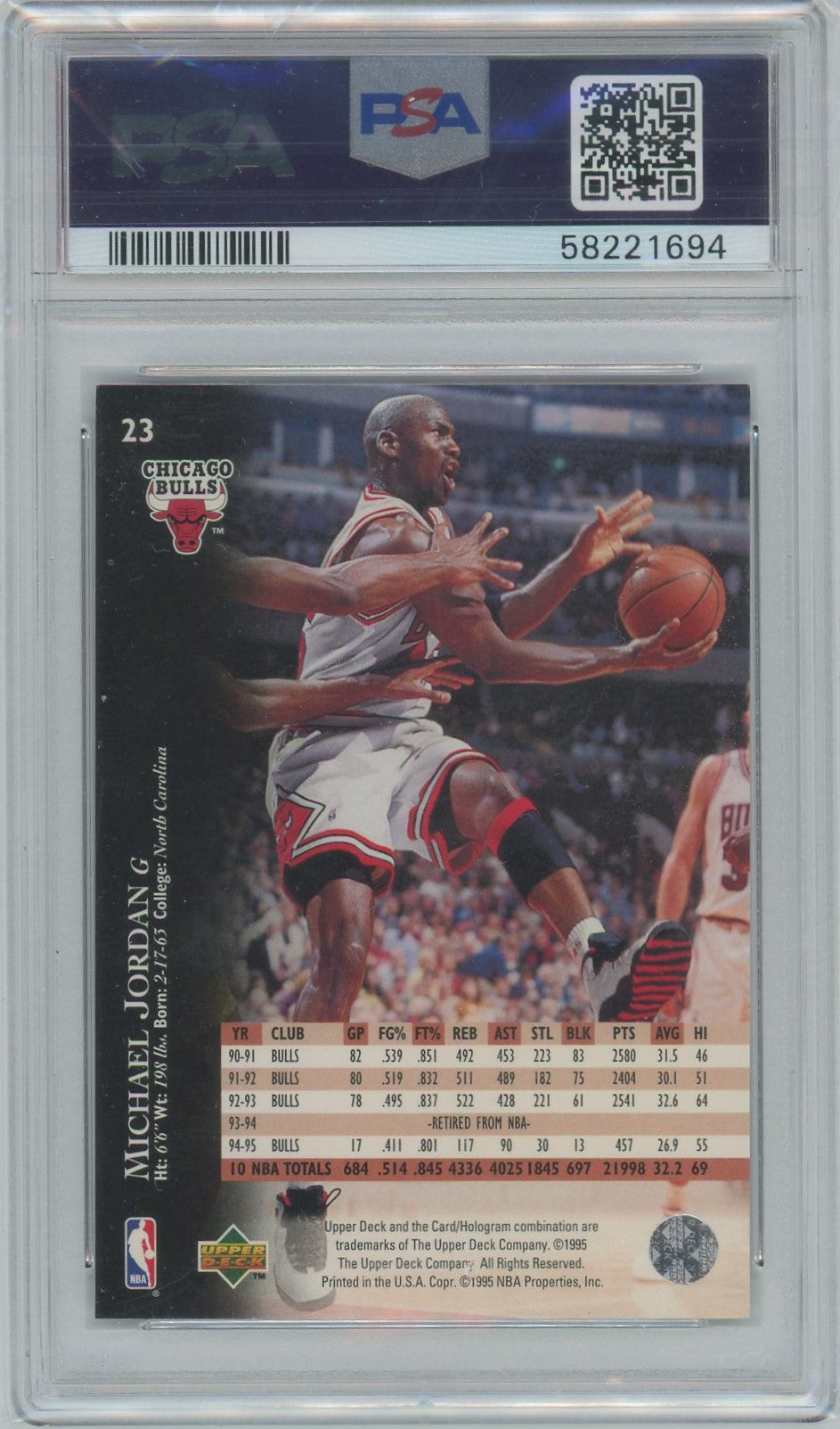 PSA 7 - 1995 Upper Deck - Michael Jordan - #23