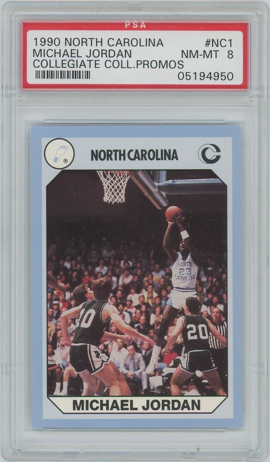 PSA 8 - 1989 North Carolina - Michael Jordan - Collegiate Collection #NC1