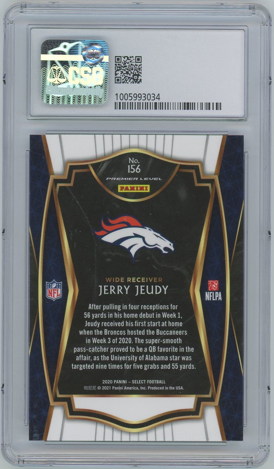 CSG 8.5 - 2020 Panini Select - Jerry Jeudy - #156