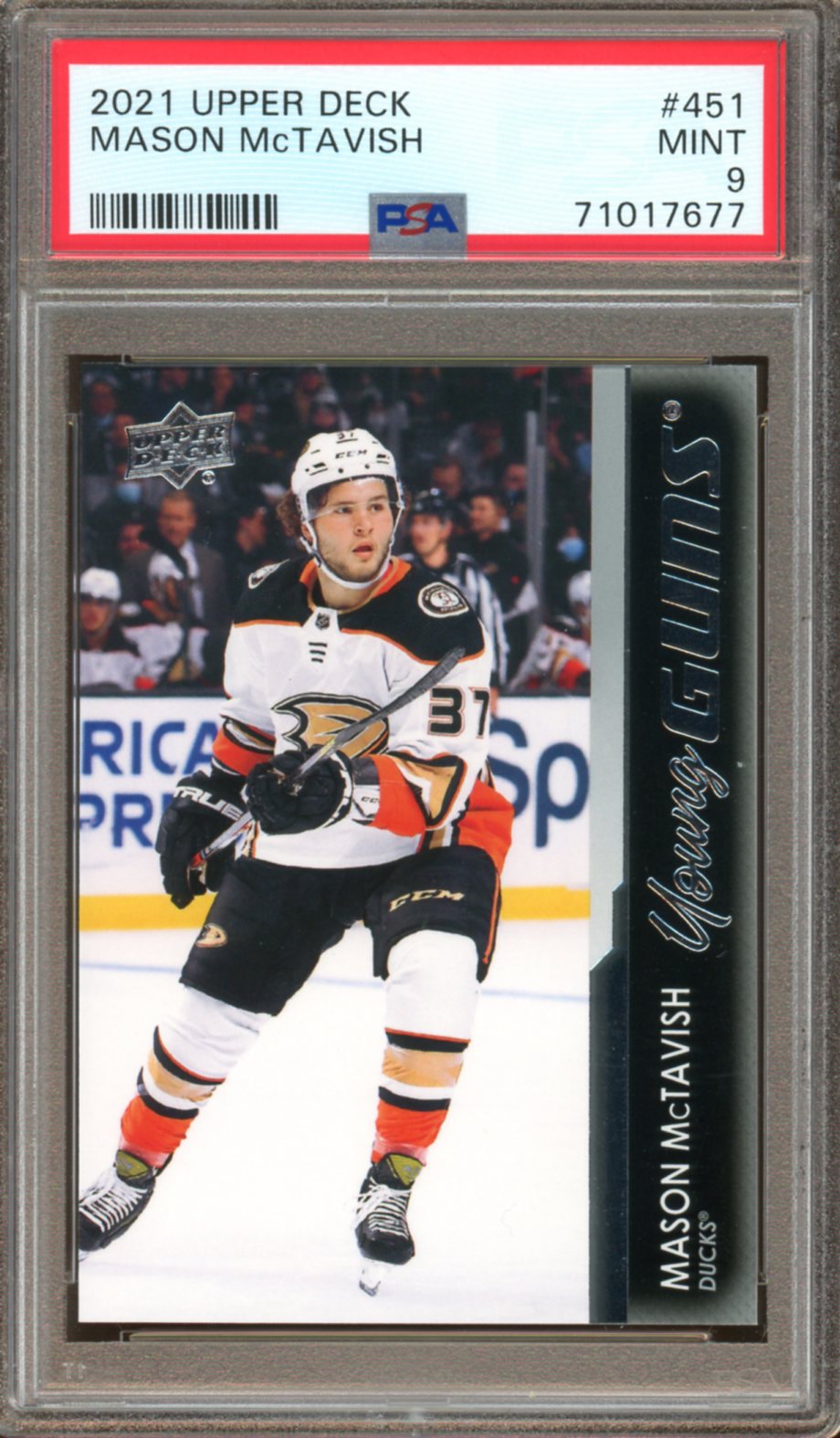 PSA - Mint 9 - 2021 Upper Deck - Mason McTavish - Young Guns