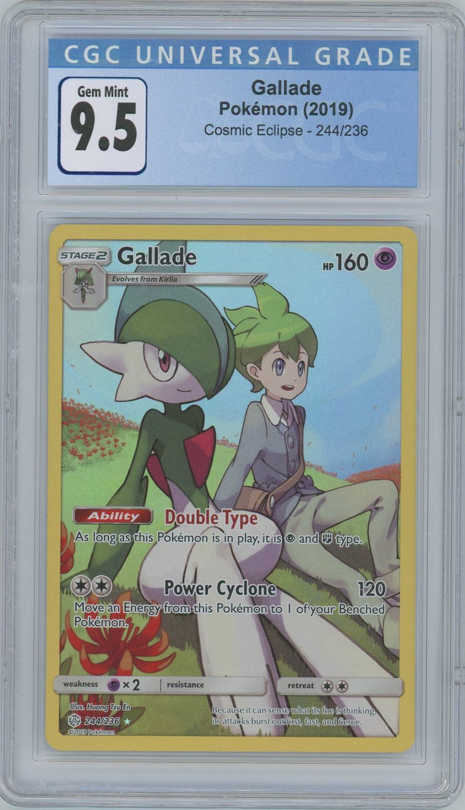 CGC Gem Mint 9.5 - 2019 Pokémon - Gallade - Cosmic Eclipse