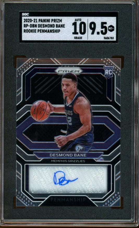 SGC 9.5 Auto 10 - 2020-21 Panini Prizm - Desmond Bane - Rookie Penmanship