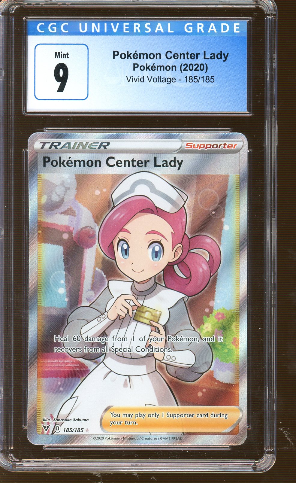 CGC Mint 9 - 2020 Pokémon - Vivid Voltage - Pokemon Center Lady