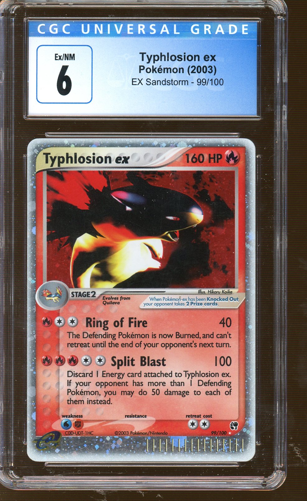 CGC Mint 6 - 2003 Pokémon - Typhlosion EX - EX Sandstorm  - 99/100