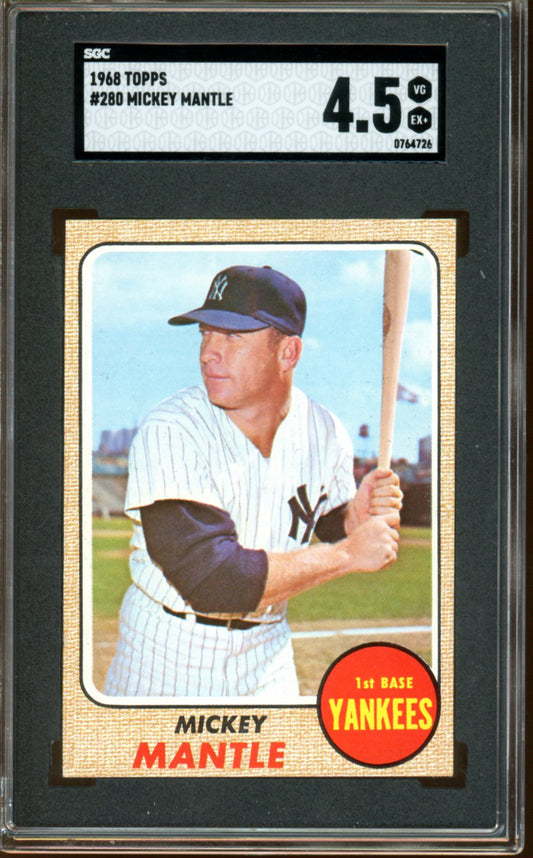 SGC 4.5 - 1968 Topps - Mickey Mantle #280