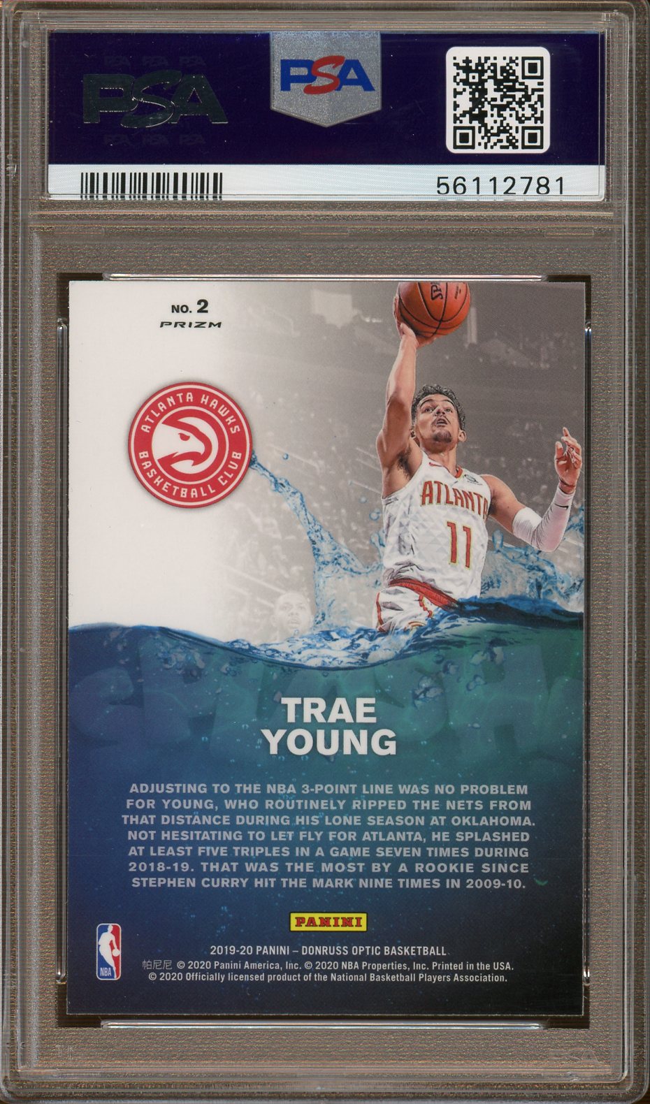 PSA 10 - Panini - Donruss Optic - 2019 - SPLASH! Holo - Trae Young