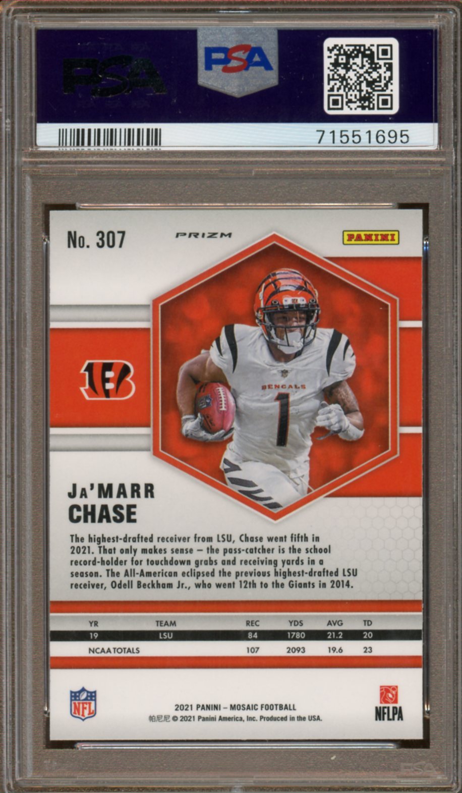 PSA 10 - 2021 Panini Mosaic - Ja 'Marr Chase - Green Mosaic – CARDPOPUSA