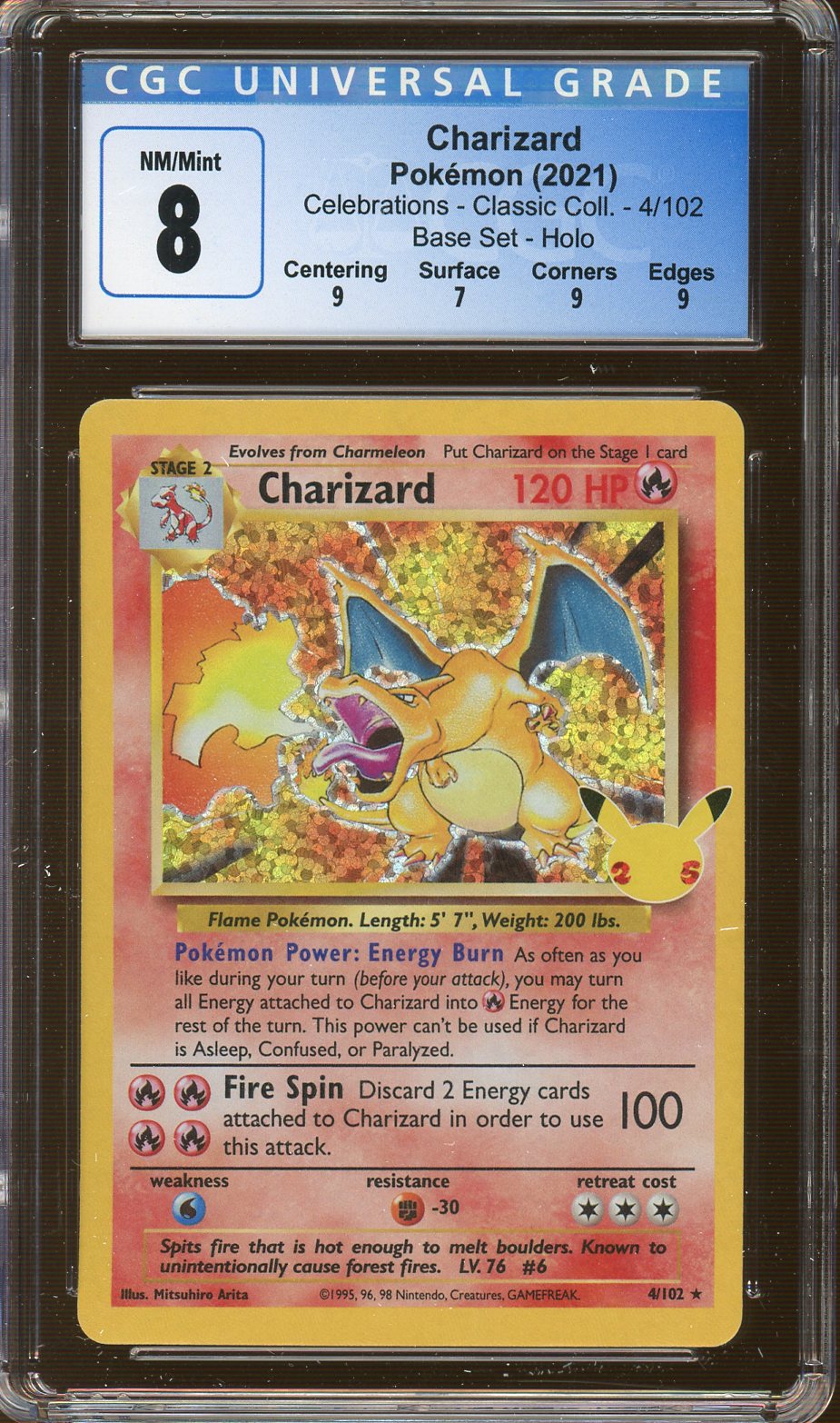 CGC NM/Mint 8 - 2021 Pokémon - Celebrations - Charizard