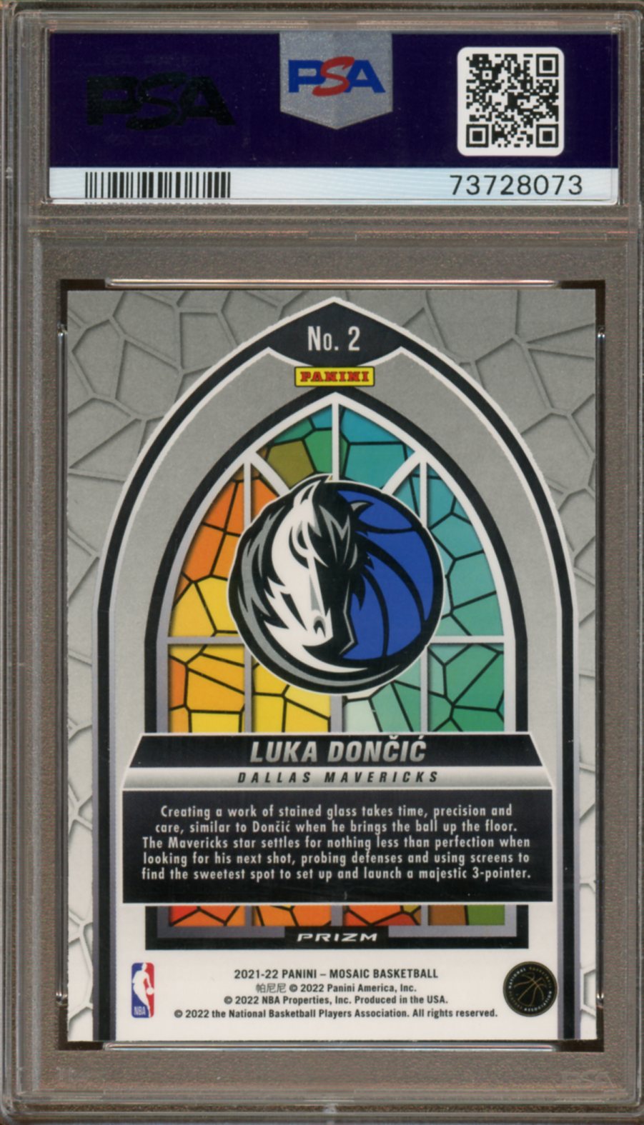 PSA 10 - 2021 Panini Mosaic - Luka Doncic - Stained Glass