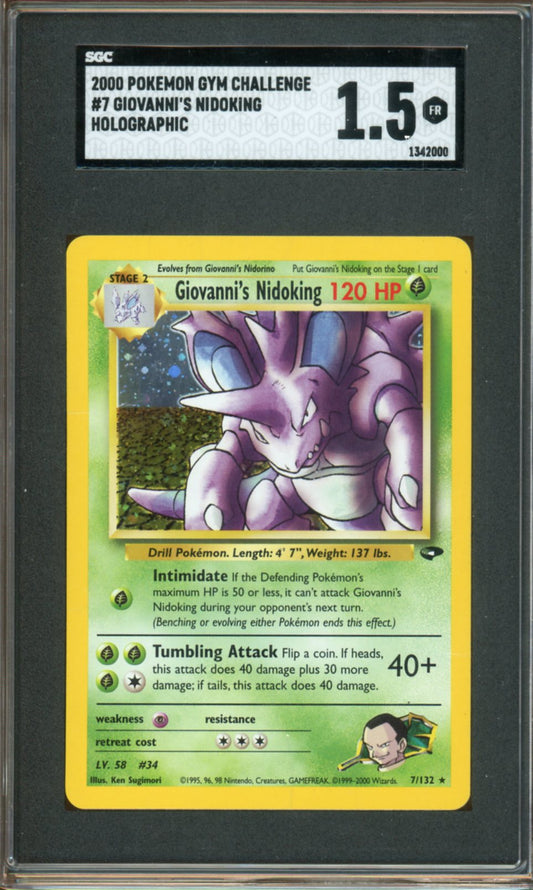 SGC 1.5 - 2000 Pokemon Gym Challenge - Giovanni's Nidoking - Holo