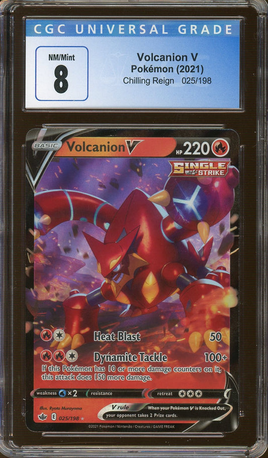 CGC - NM/Mint - 8 - 2021 -  Pokemon - Chilling Reign - Volcanion V