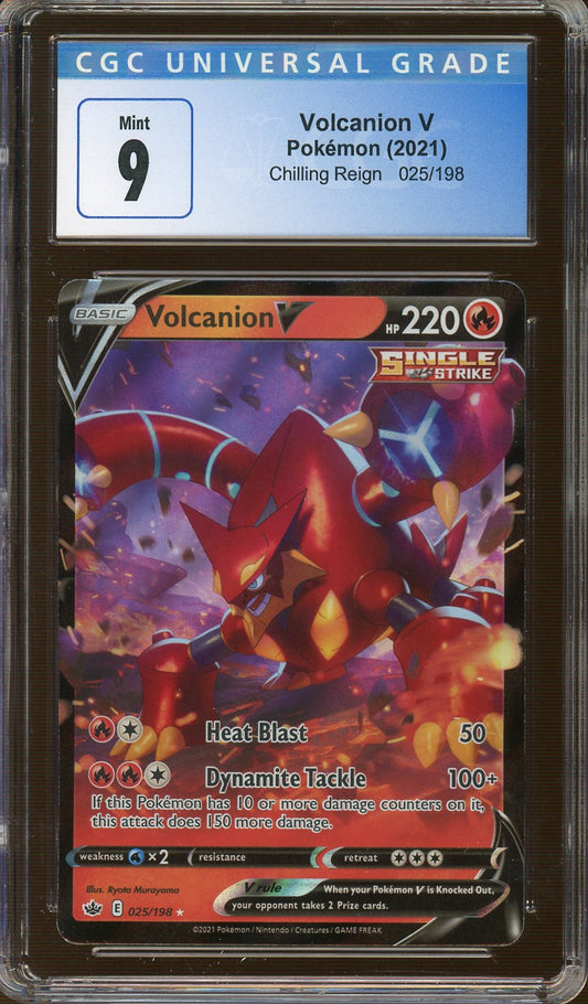 CGC - Mint - 9 - 2021 -  Pokemon - Chilling Reign - Volcanion V